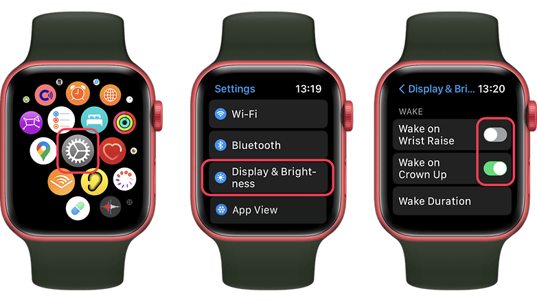 apple watch battery Adjust display settings
